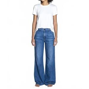 NEW ASKK NY wide leg denim trouser in summer
